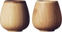 RV-116WB Vessel Glass Rocking, 8.5 fl oz (240 ml), Pair Set, Bamboo, Dishwasher Safe, White/Brown