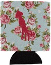 Caroline's Treasures BB1096-RS-BU-CC Squid Shabby Chic Blue Roses Can or Bottle Hugger, Blue Cooler Washable Drink Sleeve Collapsible Beverage Insulated Holder, Can Hugger, Multicolor