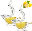 FIRSTONE Lemon Lime Squeezer 2Pcs Manual Lemon Citrus Juicer Acrylic Bird Shaped Pomegranate Squeezer for Home Kitchen Bar, Transparent