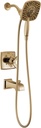 Delta Ashlyn 17 Series Dual-Function Bathtub & Shower Faucet Set with In2ition 2-in-1 Dual Shower Head Handheld Spray, Gold 2-Handle Valve Trim Kit, Champagne Bronze T17464-I-CZ (Valve Not Included)