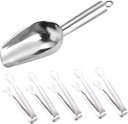 Ice Scoop Sugar Tongs Food Tongs Ice Cube Scooper Shovel and Clamp Easy to Clean