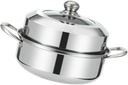 Multi-Layer Stainless Steel Food Steamer Pot Set Thickened Double-Layer Cooking Pot Lid for Home Use for Steaming Vegetables and Seafood