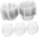 50Pcs Clear Cupcake Boxes Sturdy Small Cake Containers for Muffins Pastries Desserts Practical Pet Material Reusable Safe Packaging for Parties Weddings Events