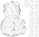 12pcs Clear Bear Shaped Candy Boxes Creative Party Favors for Weddings Birthdays and Showers Durable Candy Packaging for Treats and Small