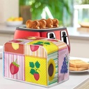 Dolyues Colorful Fruit Pattern Soft Toaster Cover for Women Men Lightweight Soft for Kitchen Appliance Dust Cover Size M