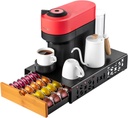 Flagship Vertuo Pod Holder Coffee Storage for Nespresso - Black Metal Fits All Size Vertuo Pods
