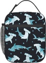 Hammerhead Shark Lunch Bag Insulated Lunch Box Reusable Cooler Totes For Women Men Adults Girls Boys Work School Picnic Camping