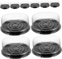 10pcs Cake Cheese Packaging Box Lids Plastic Food Containers Cake Carriers Treat Boxes for Parties