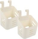 Cabilock 2pcs Hanging Storage Basket Wall Mounted Plastic for Bathroom and Kitchen Organization for Toiletries and Sundries