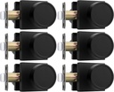 goldenwarm Black Closet Door Knobs Interior, Matte Black Passage Interior Door Knobs, Heavy Duty Zinc Alloy Indoor Doorknobs for Closet, Hall, 6 Pack