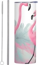 20ozPink Flamingo stainless steel straw lid cup, double-layer stainless steel, can be drunk directly or with a straw