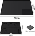 Silicone Coffee Mat, 2-In-1 Removable,Edge Raised Design To Prevent Spills.Suitable For Coffee Makers And Air Fryers To Meet The Diverse Needs Of Kitchen Appliance Storage