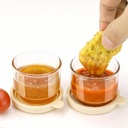 Salad Dressing Container To Go, 2.7 oz Glass Small Condiment Container with Lids, Dipping Sauce Cups for Lunch Box, Leakproof Reusable Sauce Containers, Salad Jars Meal Prep (2.7oz×2pcs)