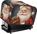 4 Slice Toaster Covers Quilted Bread Maker Cover With Handle Santa Claus With Box Toasters Dust Cover For Home Table Kitchen Decor