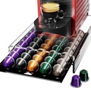 Storage Drawer for Nespresso Original Line， Coffee Pod Holder for Counter Acrylic Coffee Capsule Organizer - 40 Pods