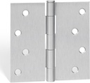 goldenwarm 3 Pack Nickel Door Hinges 4inch x 4 inch Door Hinges Brushed Nickel Door Hardware Satin Nickel Iron Door Hinges with Square Corners