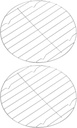 uxcell 2Pcs 11" Round Cooling Rack, Roasting Baking Steaming Cooling Rack, Stainless Steel Cooking Grid Grill for Oven, Air Fryer, Silver