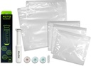 XOTO Universal Vacuum Sealing Hand-Pump Kit Including Reusable Valves & Storage Bags
