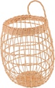 Multi-use Woven Storage Basket Wall-mounted Garlic Ginger Organizer Rustic Design for Home Supplies Space-saving Hanging Flower Basket Kitchen Decor