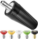 Pressure Washer Turbo Nozzle, 360° Rotating Power Washer Tips, 3400 PSI with 1/4" Quick Connect, 5 Spray Nozzle Tips Replacement For Ryobi, Karcher, Greenworks, and More (4.0 GPM)