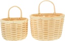 1 Set Wall Hanging Storage Basket Woven Vegetable Baskets for Kitchen Stylish Wall Decor for Fruits Garlic Ginger and Egg Organization