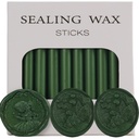 26 Pieces Glue Gun Sealing Wax Sticks for Wax Seal Stamp and Letter Retro Vintage Seal Glue Gun Sealing for Wedding Invitations Cards Envelopes Wine Gift Wrapping (Pine Green)