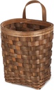 Kichvoe Door Hanging Basket: Hanging Wicker Wall Basket Vegetable Fruit Flower Storage Farmhouse Decoration for Home Garden Kitchen Bathroom Decor, 7.87 * 6.69 * 5.31inch