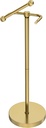 Toilet Paper Holder Stand, Modern Bathroom Free Standing Toilet Paper Roll Holder, Post Pivoting Toilet Paper Stand with Stainless Steel Tissue Rack, Rust-Proof & Heavy Stable Base（Brushed Gold）