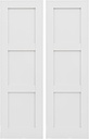 48" x 80" French Interior Door Slab (Double 24" x 80" Solid Core MDF Wood Door Shakers Replacement Only, Without Hardware Kit & Frame), Pre-Finished & Paintable, Prebuilt Home Door Panels
