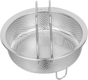 Cabilock Stainless Steel Rice Steamer Basket Perforated Food Steamer for Pot with Handle for Seafood Daily Cooking Enhanced Performance Convenient Draining Feature