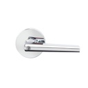 Delaney Hardware Vida Entry Door Lock with Round Trim, Fits Door 1-3/8 to 1-3/4 in. Thick, Polished Chrome Finish –Reversible Left/Right-Handed Front Door & Garage Door Lever–Easy to Install Door Lock