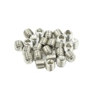 25Pcs M5 x 5 Stainless Steel Hex Grub Screw Internal Hex Drive Cup Allen Head Socket Point Set Screws for Door Handles