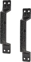 Stainless Steel Pull Handle - Pack of 2 - Heavy Duty Farmhouse Door Black Handle - Utility Metal Gate Pulls Handles Outdoor