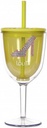 C.R. Gibson Lolita Acrylic Goblet with Straw and Lid, Shoe-A-Holic