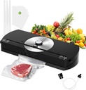 Vacuum Sealer Machine for Food, 65KPA Powerful Compact Vacuum Air Food Sealer with Built-In Cutter & Starter Kit, One-Touch Operation, Moist/Dry/Pulse/Canister All Food Modes LED Indicator