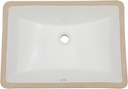 Sarlai Undermount Bathroom Sink - 21 x 15 inch Rectangular Vessel Sink Undermount Modern White Ceramic Rectangle Sink, Vanity Sinks Art Basin with Overflow, Interior Bowl Size 19" x 13"
