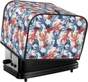 Oven Cover Kitchen Bread Machine Protector,4 Slice Toaster Cover For Home,Fingerprint Coaster Cover,Kitchen Small Appliance,Red Lobster
