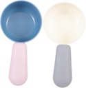 ERINGOGO 2Pcs Pet Food Scoops Plastic Dog Cat Feeders Comfortable Handle for Easy Serving Material for Feeding for Dry Food Storage