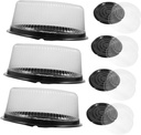 10pcs Cake Box Disposable Cake Holder Cake Cover Cake Server with Lid Disposable Cupcake Container Pie Carrier Portable Cake Carrier Cake Carrier Boxes Dome Slice of Cake Plastic