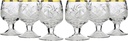 Set of 6 Neman Glassworks, 1.7-Oz Gold Rim Vintage Russian Crystal Shot Glasses
