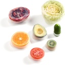 W&P Reusable Produce Savers, Set of 7, Covers Fruits & Vegetables To Keep Fresh, Dishwasher Safe, Avocado & Onion Saver