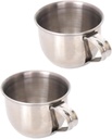 2pcs Stainless Steel Mini Water Cups Sake and Tea Mugs Resistant for Milk Juice and Other Beverages