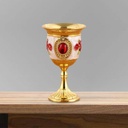 4xWine Glasses Goblets Drinkware Cup Barware Tasting Gold White Red