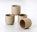Espresso Cups Set of 4,Double Espressos Shot Cup,4 oz Ceramic Demitasse Cups,Small Coffee Cups,Tea Cups Set of 4,Espresso Accessories (Natural Beige, S)