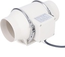 Gdrasuya10 3.7 Inch Duct Fan HF-100P Duct Ventilation Exhaust Fan 9.5cm Fan Blower 150Pa 2600 r/min Home Kitchen Ventilation Pipe Splicing Ventilating Blower for Toilet, Warehouse