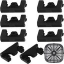 IMPRESA Air Fryer Silicone Rubber Bumpers - Heat-Resistant Protective & Rubber Feet for Air Fryer Tray - Black, Pack of 8