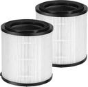 KJ150F-C02 True HEPA Replacement Filter for SilverOnyx 5-Speed Air Purifier (Large Room500 sq ft) for Pets, Smoke and Dust