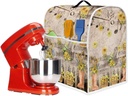 TODIYADDU Vintage Sunflower Kitchen Mixer Cover Bag with Pocket Music Guitar Stand Mixer Cover Compatible with All Tilt Head & Bowl Lift Models Mixers Durable Foldable Mixer Accessories for Kitchen