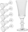 Garneck 6pcs Clear Stemmed Cordial Glasses for Home Bar Stable Glass Goblets for Liquor Cocktails Wine Lightweight and Safe Party Drinkware