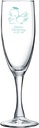 Personalized Color Printed Champagne Flute - Angel - Robins Egg Blue - 144 pack